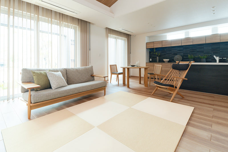 Tatami Mat - "Tatatte" | Soft Washi Texture, Durable, Antibacterial, Mold-Resistant & Water-Repellent (80 x 80 cm, 90 x 90 cm) - Kurumira Shop