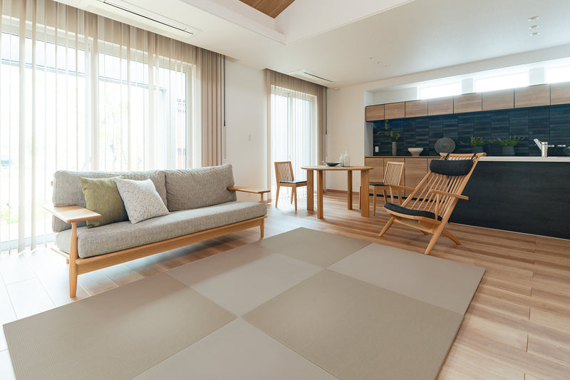 Tatami Mat - "Tatatte" | Soft Washi Texture, Durable, Antibacterial, Mold-Resistant & Water-Repellent (80 x 80 cm, 90 x 90 cm) - Kurumira Shop