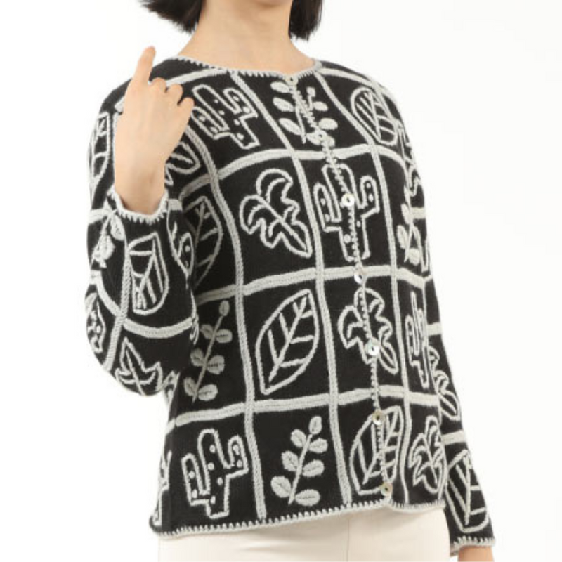 Baby Alpaca Wool 100% Cardigan (M, L, and LL) - Kurumira Shop