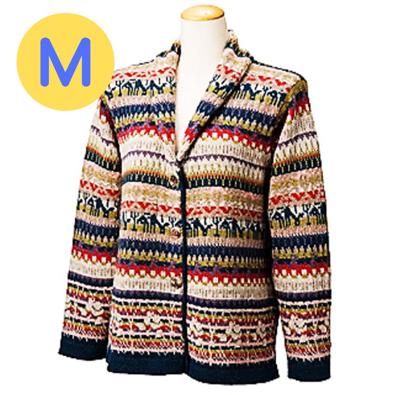 100% Alpaca Wool Shawl Collar Cardigan (M, L) - Kurumira Shop