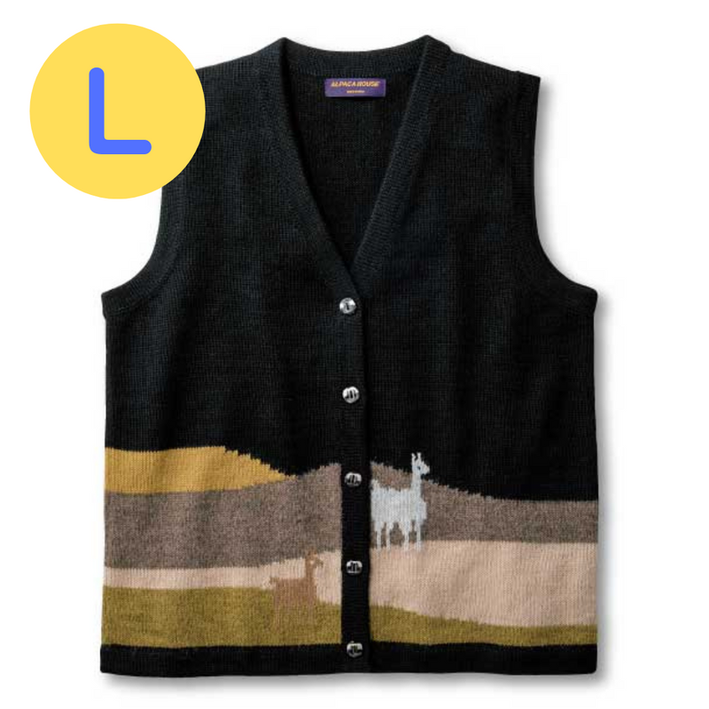 100% Alpaca Wool Vest (M, L) - Kurumira Shop