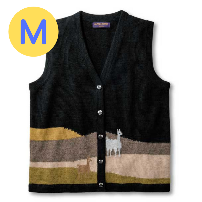 100% Alpaca Wool Vest (M, L) - Kurumira Shop