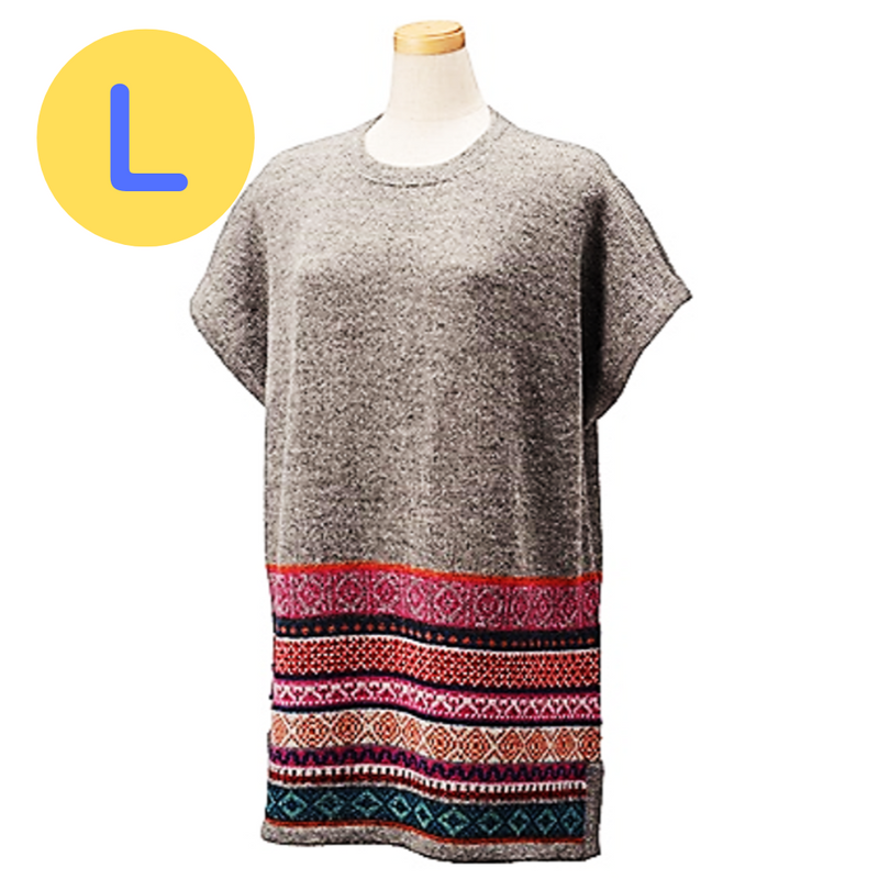 100% Alpaca Wool Tunic - Geometrical Patterns (M, L) - Kurumira Shop