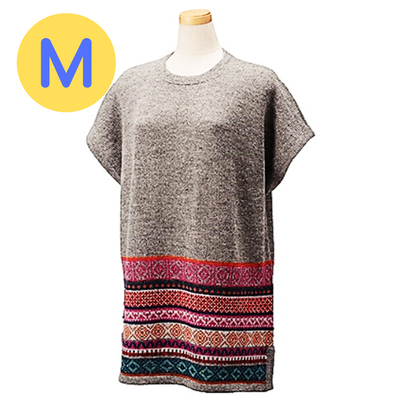 100% Alpaca Wool Tunic - Geometrical Patterns (M, L) - Kurumira Shop