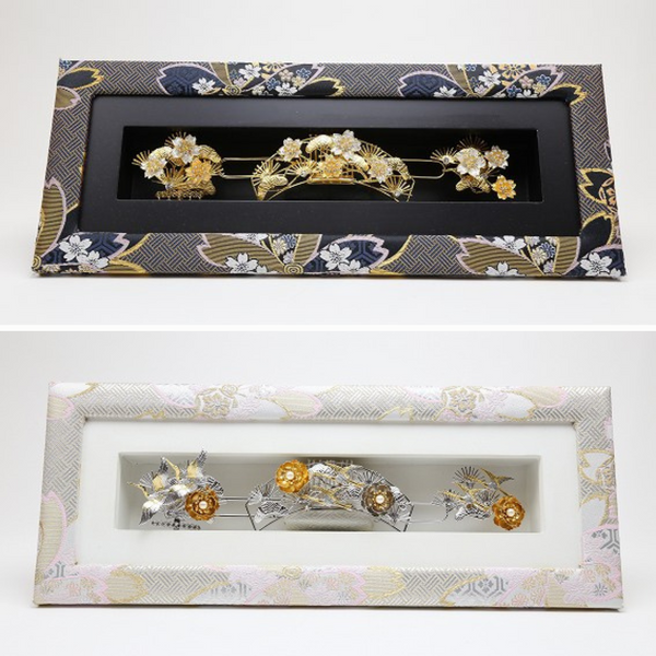 INORIKA Frame – Artisanal Handmade Frame with Artificial Flowers (Large: 40x15cm / 15.75x5.91 inches) – Made in Japan - Kurumira Shop