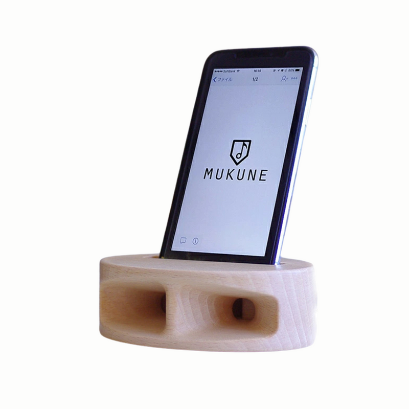 MUKUNE Wooden Passive Desktop Speaker for Smartphones - Kurumira Shop