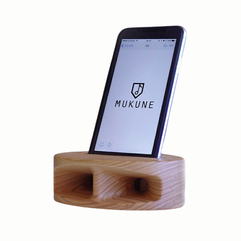 MUKUNE Wooden Passive Desktop Speaker for Smartphones - Kurumira Shop