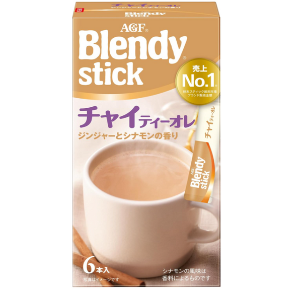 AGF Blendy Stick Chai Tea Lait  6 Stick x 6 Boxes Made in JAPAN - Tokyo Sakura Mall