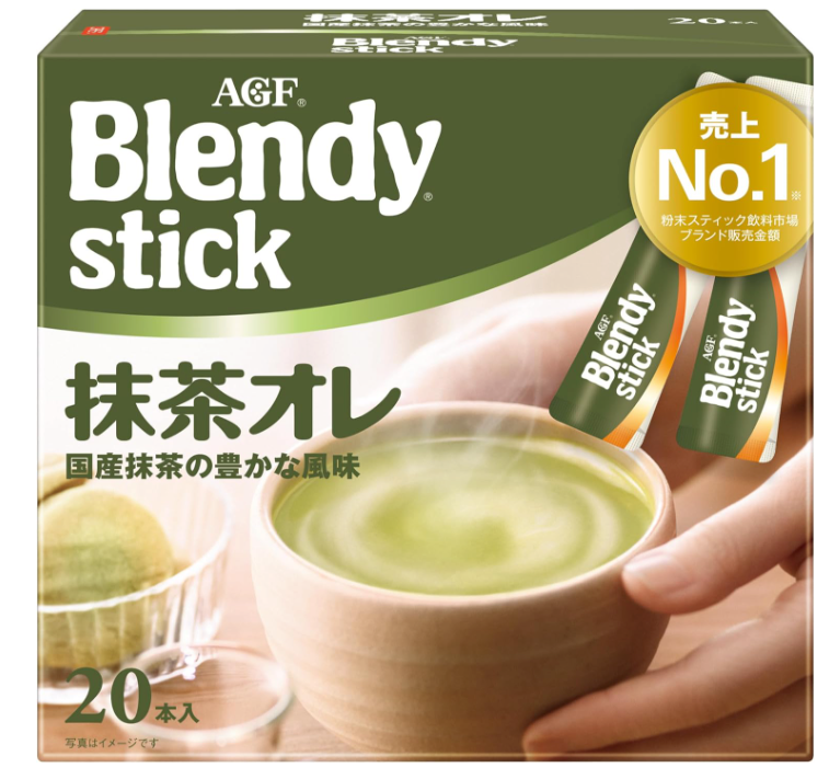 AGF Blendy Stick Matcha Green Tea au lait Milk 20 Packs Made in Japan - Tokyo Sakura Mall