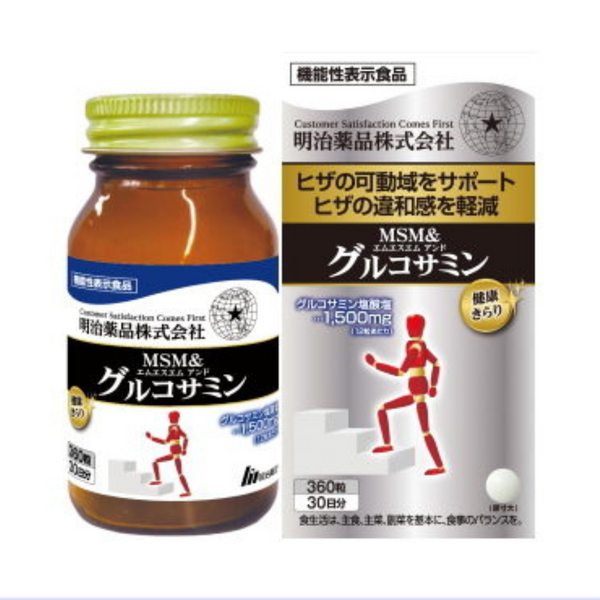 Kenko Kirari MSM-Enhanced Glucosamine 360 Tablets (12 tablets daily) Made in JAPAN - Meiji Yakuhin