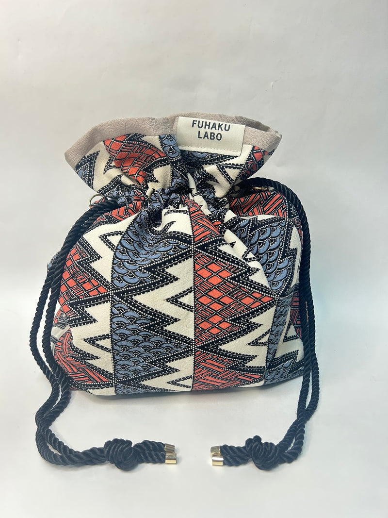 Kimono drawstring bag / Only One Bag due to recycled Kimono-  Gunma Store Japan