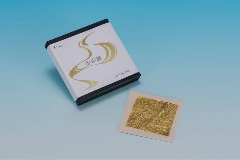 Gold Skincare Series: BIHAKUREI Gold Esthe Pack - 24K Gold Leaf Facial Pack -(6 Sheets / 12 Sheets) from Ishikawa, Japan - Kurumira Shop