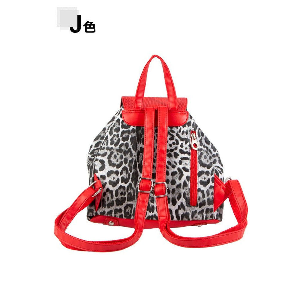 Italiya Leopard Print Mini Backpack Wor Women Leather 25.5cm x 25.5cm x  14.5cm