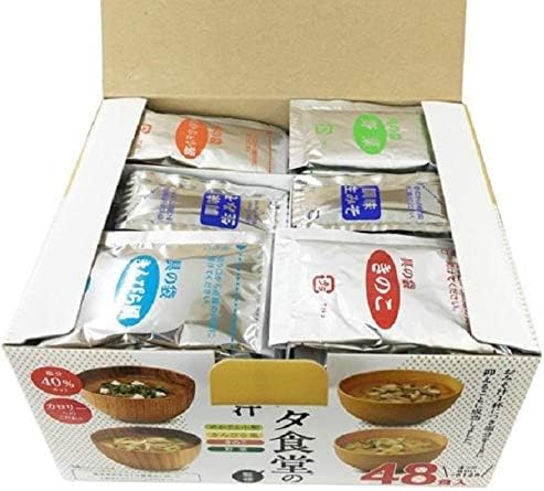 Marukome Tanita Shokudo Reduced-Sodium Instant Miso Soup (40% Less Salt) 48 Servings (4 Varieties x 12 Servings) JAPAN - Tokyo Sakura Mall