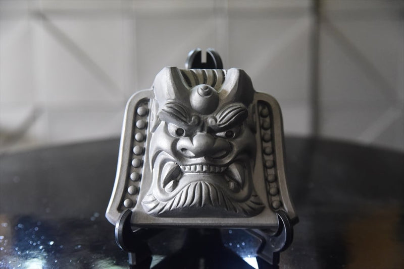 Tabletop Oni-Gawara Tile 'Oni Men-Mask' IK-Ⅰ , Made in Japan - Kurumira Shop