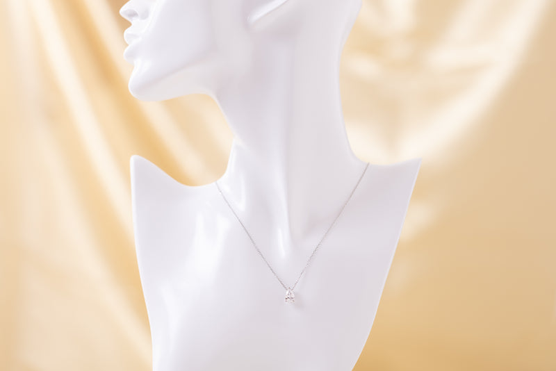 Pt950 Solitaire Pear-Shaped Pendant LAB-GROWN DIAMOND 1.0ct with Certificate Made in JAPAN - YUUKI JEWELLERY JAPAN