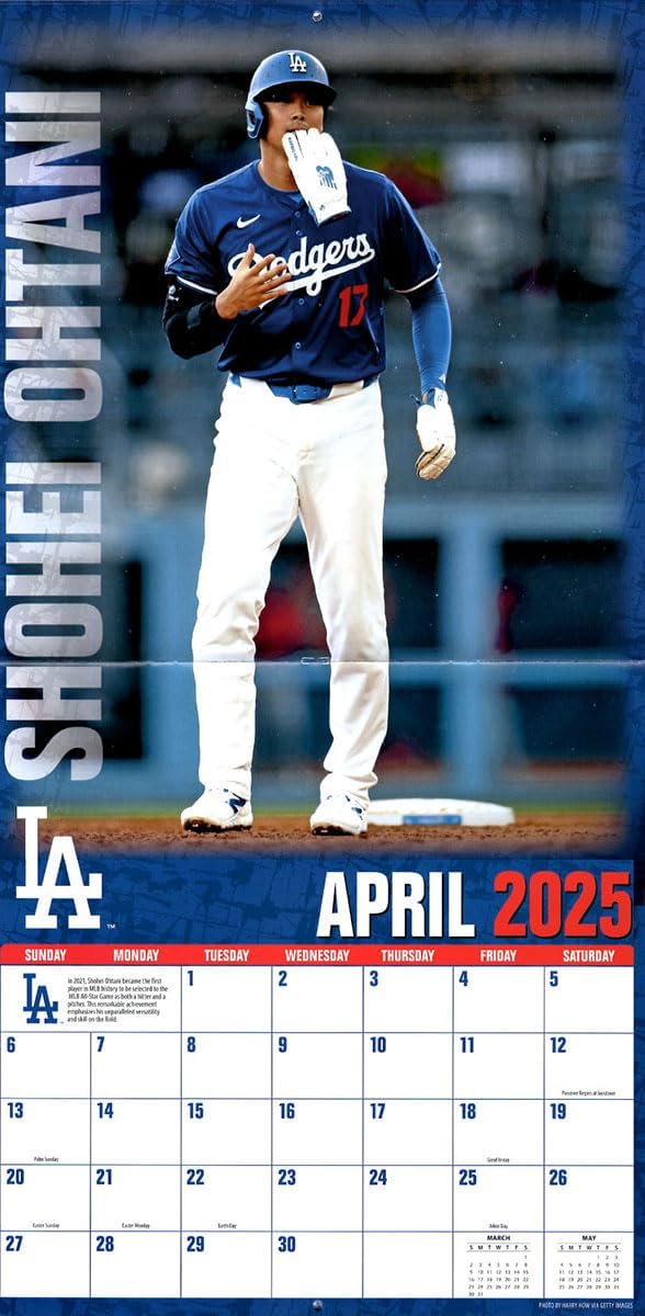 L.A. Dodgers Shohei Ohtani 2025 Calendar Wall Hanging by TRY-X JAPAN - Tokyo Sakura Mall