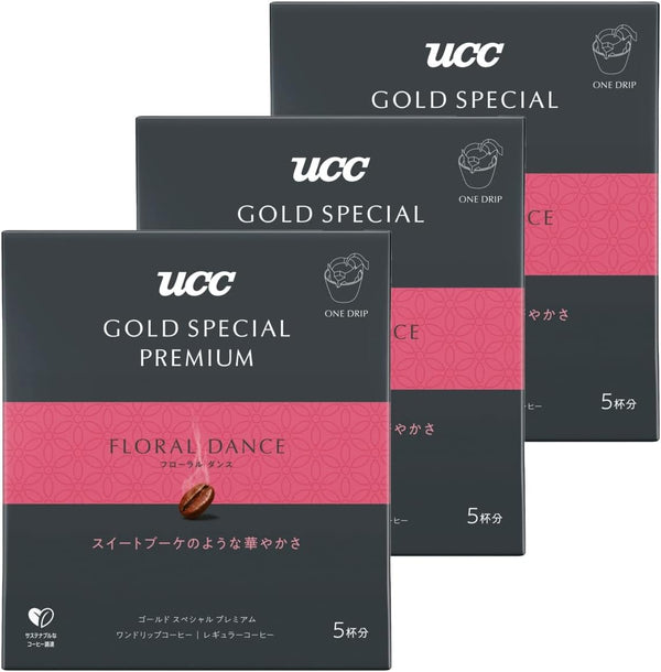 UCC GOLD SPECIAL PREMIUM One Drip Coffee Fruity Wave (0.35 oz x 5P) x 12 cajas