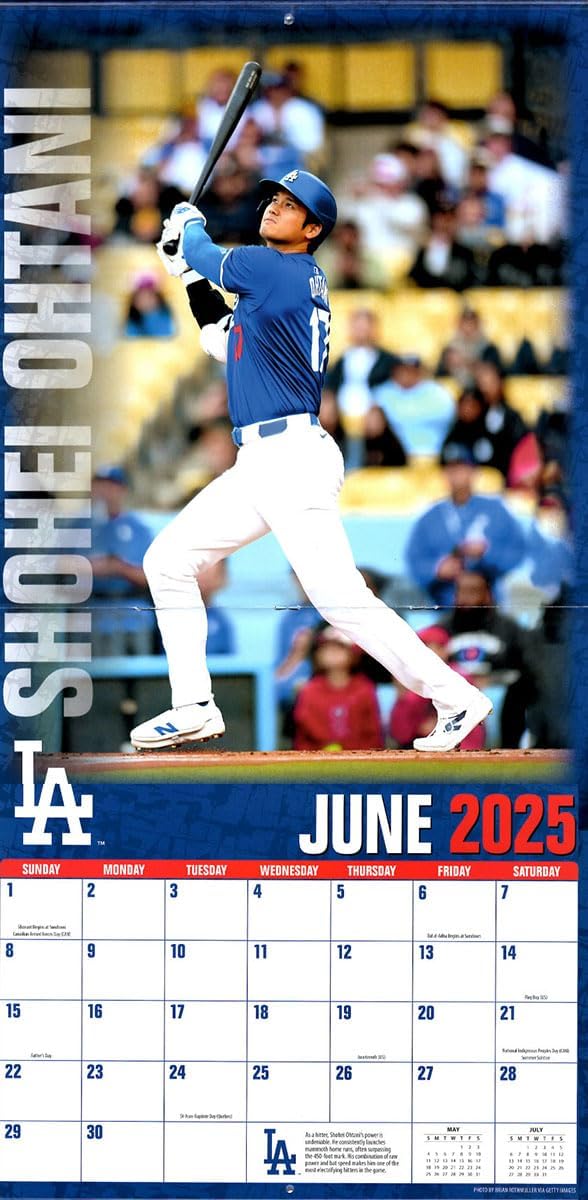 L.A. Dodgers Shohei Ohtani 2025 Calendar Wall Hanging by TRY-X JAPAN - Tokyo Sakura Mall