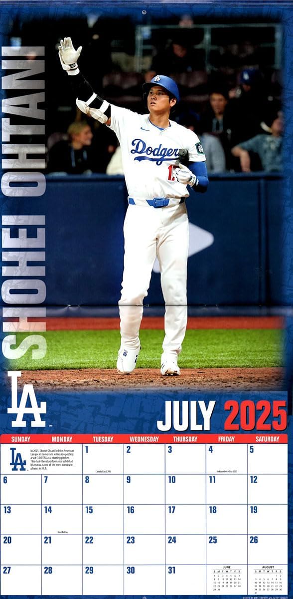 L.A. Dodgers Shohei Ohtani 2025 Calendar Wall Hanging by TRY-X JAPAN - Tokyo Sakura Mall