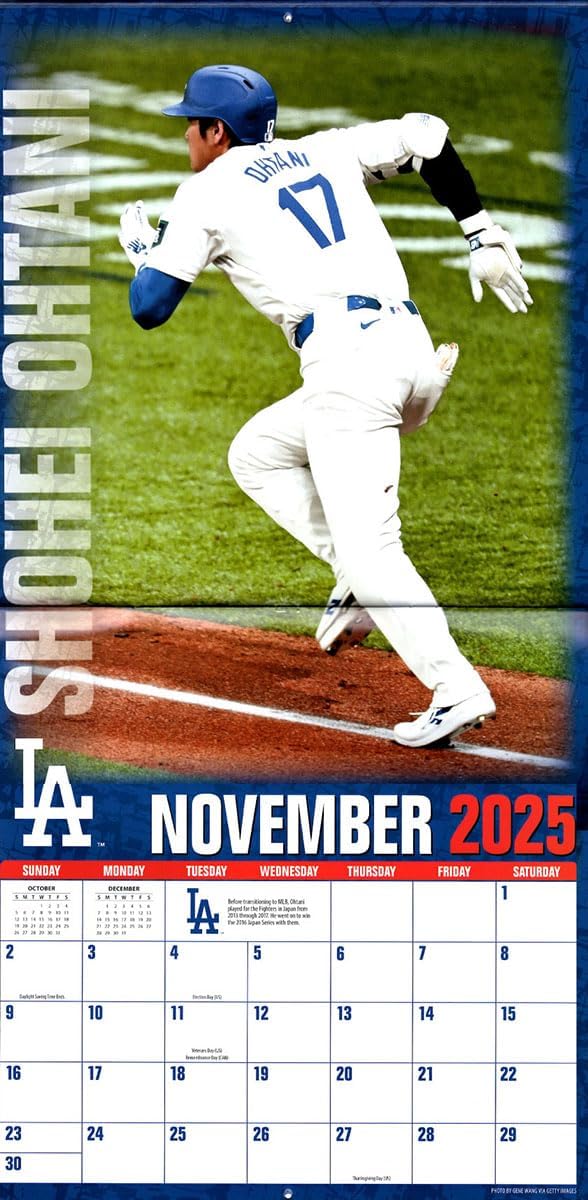 L.A. Dodgers Shohei Ohtani 2025 Calendar Wall Hanging by TRY-X JAPAN - Tokyo Sakura Mall