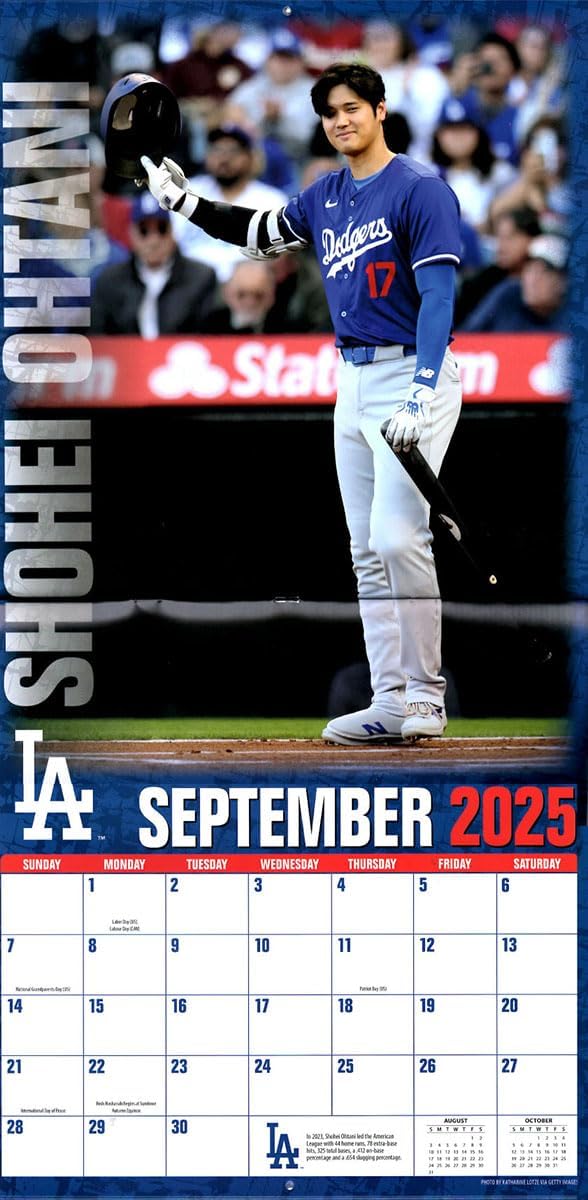 L.A. Dodgers Shohei Ohtani 2025 Calendar Wall Hanging by TRY-X JAPAN - Tokyo Sakura Mall