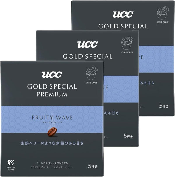 UCC GOLD SPECIAL PREMIUM One Drip Coffee Fruity Wave (0.35 oz x 5P) x 12 cajas