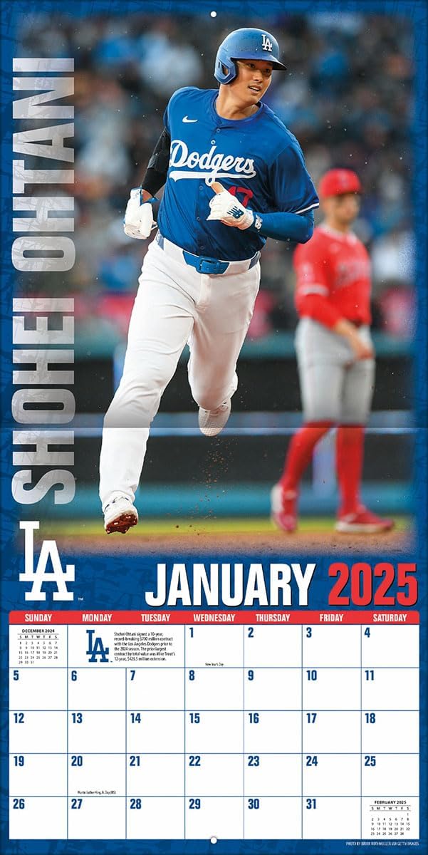 L.A. Dodgers Shohei Ohtani 2025 Calendar Wall Hanging by TRY-X JAPAN - Tokyo Sakura Mall