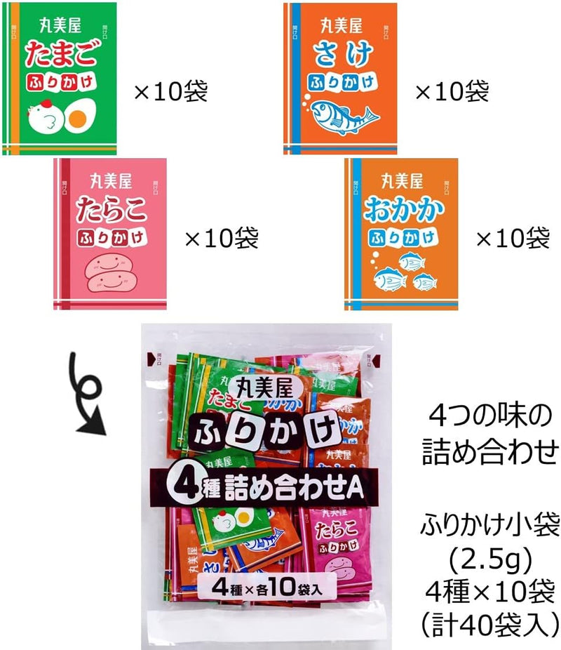 Marumiya Shokuhin Foods Furikake Assortment 2.5g × 40 Pac Made in JAPAN - Tokyo Sakura Mall