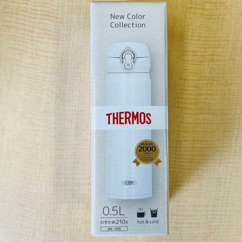 Special Sale! Thermos Vacuum Insulated Bottle 500ml White (JNL-505 WHGY) - Tokyo Sakura Mall