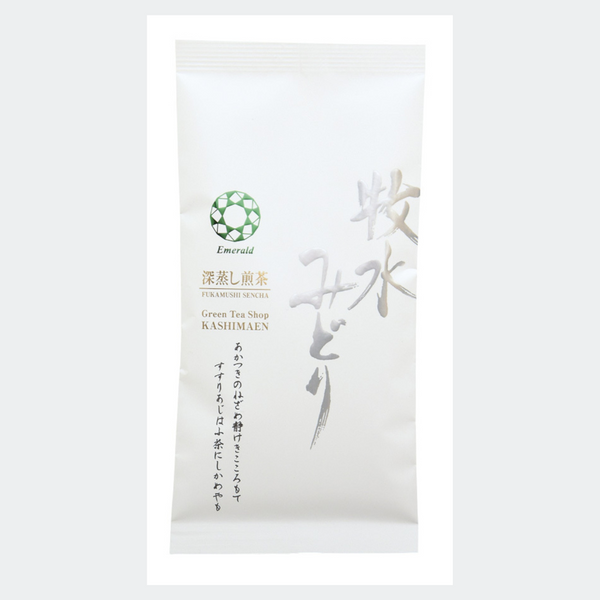 Deep Steamed Miyazaki Sencha "Bokusui Midori Emerald" by Kashimaen Honpo Miyazaki, Japan - Kurumira Shop