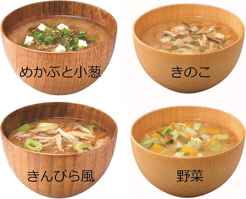 Marukome Tanita Shokudo Reduced-Sodium Instant Miso Soup (40% Less Salt) 48 Servings (4 Varieties x 12 Servings) JAPAN - Tokyo Sakura Mall