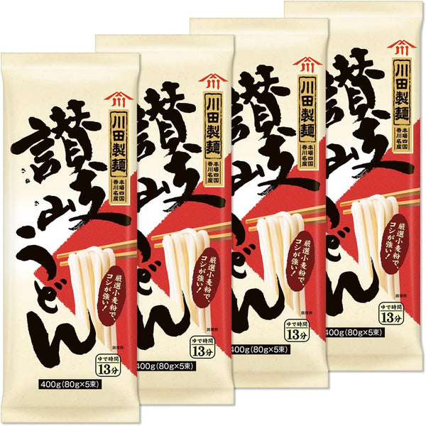 Kawata Seimen Sanuki Udon 400g x 4 packs Made in JAPAN - Tokyo Sakura Mall