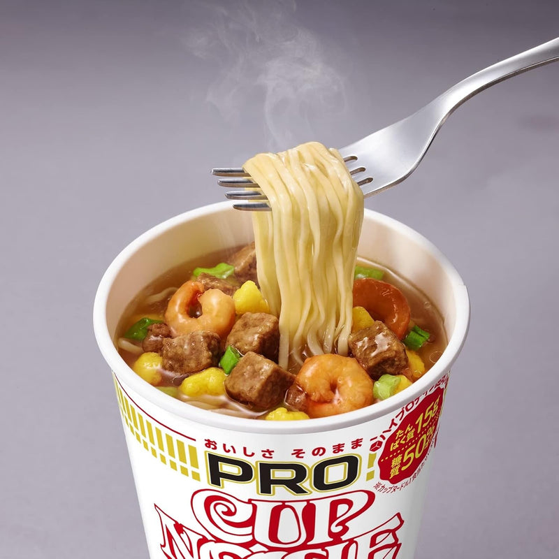 NISSIN Seafood Cup Noodle PRO Haute teneur en protéines et faible teneur en sucre 78 g x 12 paquets Japon