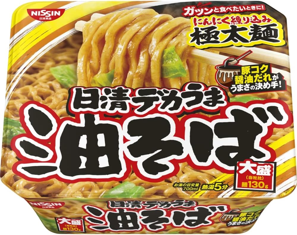 Nissin Foods Nissin Dekauma Abura-Soba Istant Noodle 157g x 12 Pack Ja