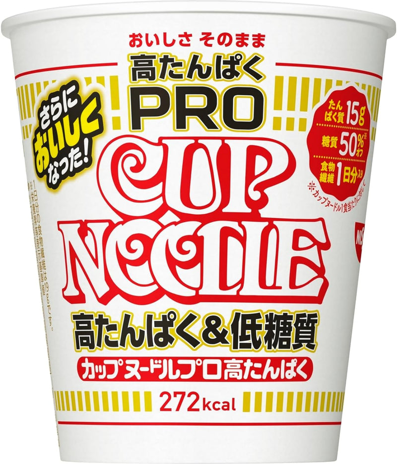 NISSIN Seafood Cup Noodle PRO Haute teneur en protéines et faible teneur en sucre 78 g x 12 paquets Japon