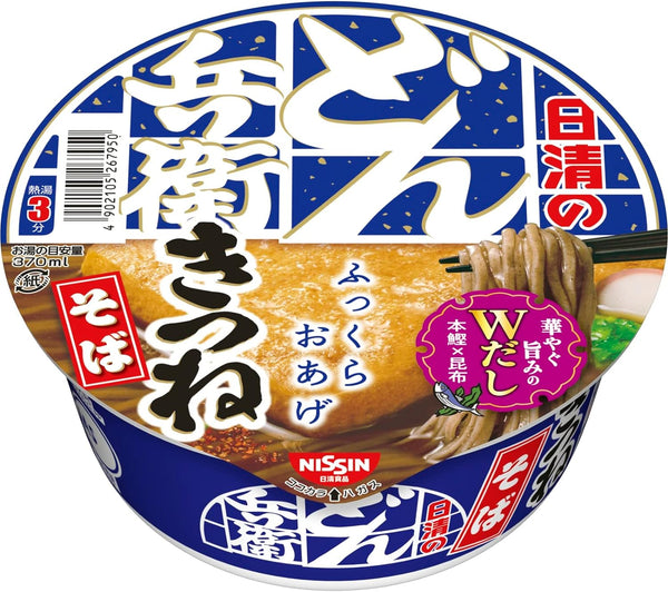 NISSIN DONBEI Kitsune Soba Instant Noodle 89g x 12Packs Japan - Tokyo Sakura Mall