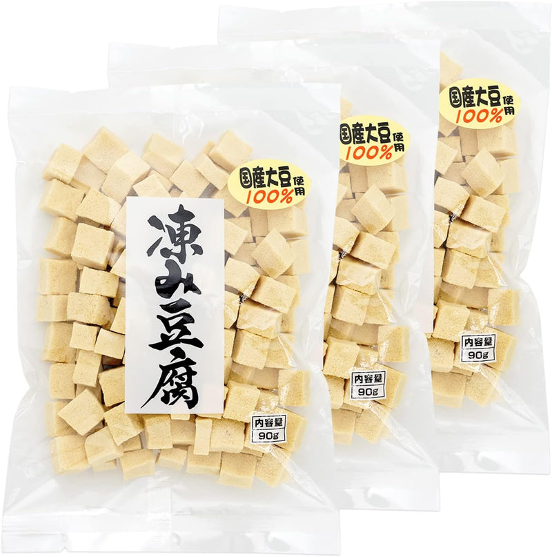 Shinano Yuki Freeze-Dried Koya Tofu Made in JAPAN Diced Cut Premium Fresh Squeezing 90g x 3 Bags - Tokyo Sakura Mall