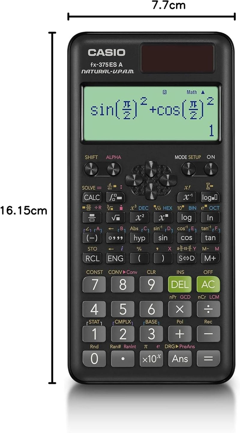 Casio Function Calculator FX-375ESA-N complex mathematical tasks calculus statistics mathematical expressions Made in JAPAN - Tokyo Sakura Mall