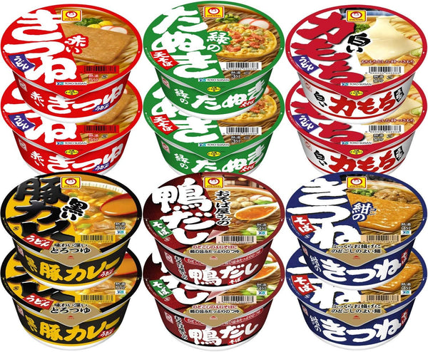 Maruchan Japanese Instant Noodles Udon Soba 6 Flavors 12 Packs Variety Pack - Tokyo Sakura Mall