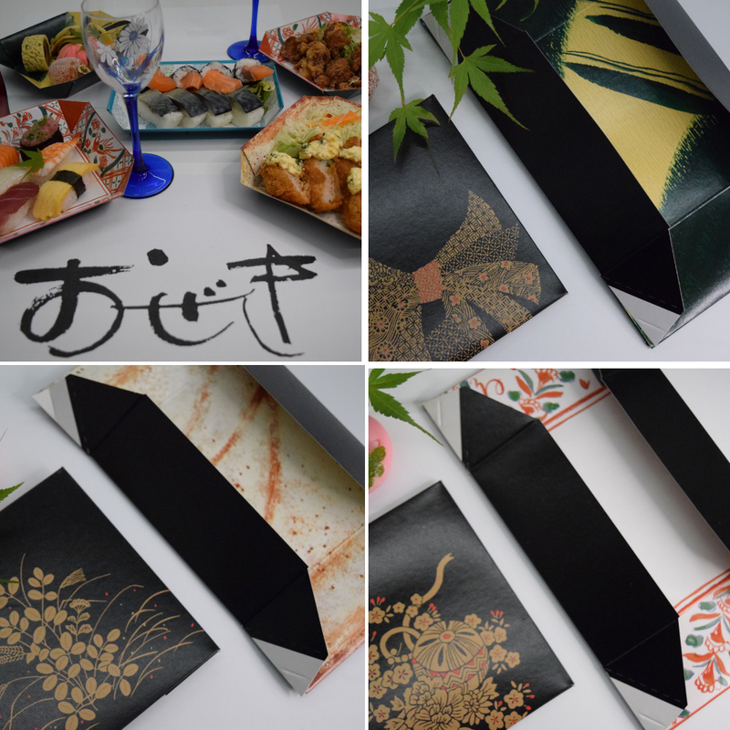 Ozeki Box - Paper Tableware Set with Traditional Japanese Designs (30, 60, 90 pieces of each design) - Kurumira Shop