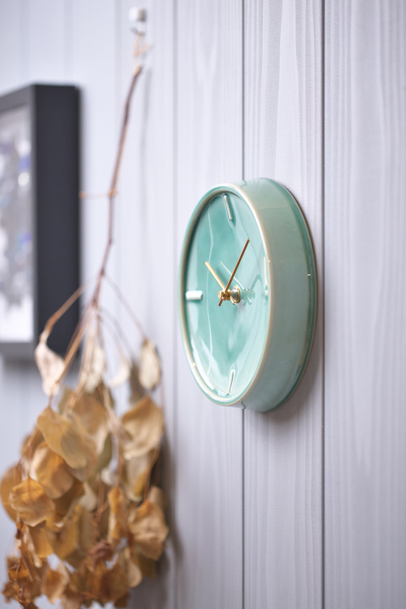 GLAZED CLOCK Ceramic Clock Handmade Tajimi Gifu Japan