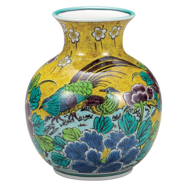 Kutani No.6.5 Vase Yoshidaya Fleurs Et Oiseaux Japan Craze Shop