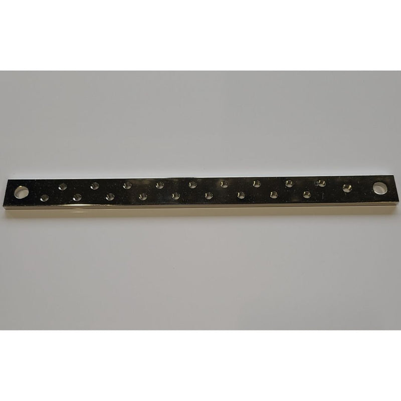 Cl100-1/2H Copper and Nickel-plated Earth Bar (240mm x 20mm x 4mm) Model No: H20-18 (10pcs) - Kurumira Shop