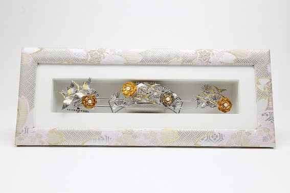 INORIKA Frame – Artisanal Handmade Frame with Artificial Flowers (Large: 40x15cm / 15.75x5.91 inches) – Made in Japan - Kurumira Shop