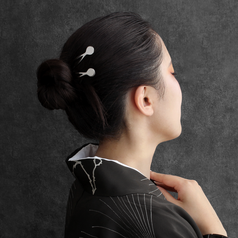 Petit Series Stainless Steel Kanzashi Hairpin - Elegant and Compact Design from Shizuoka, Japan