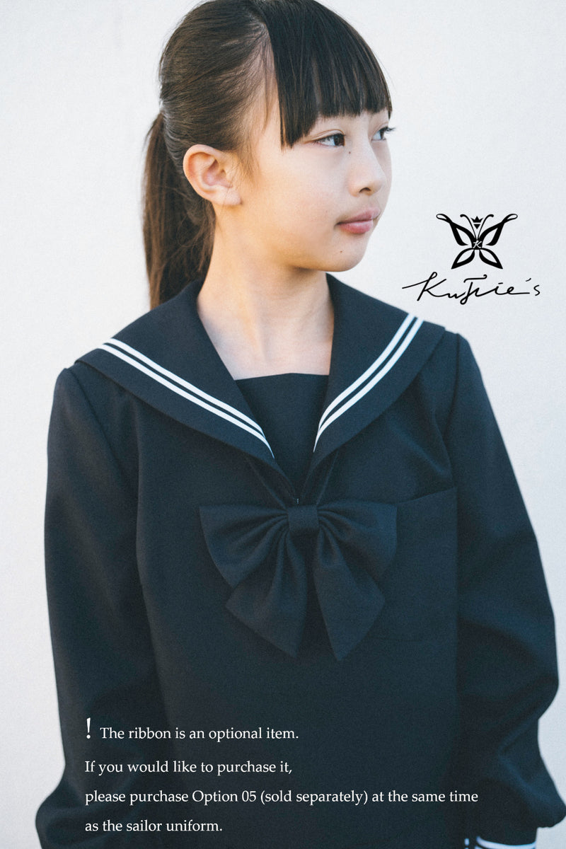 KuFie's Authentic Japanese High-School Girl's Sailor Uniform - Custom-Made Pullover Style for Winter, High-Quality School Apparel from Shizuoka, Japan