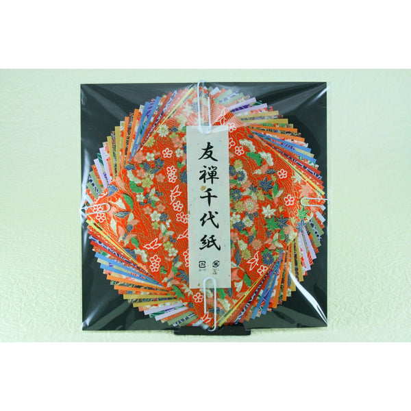 Yuzen Chiyogami Paper 15 x 15 cm -Yuzen and Folk Art Washi 32 papers set- Kurumira Shop