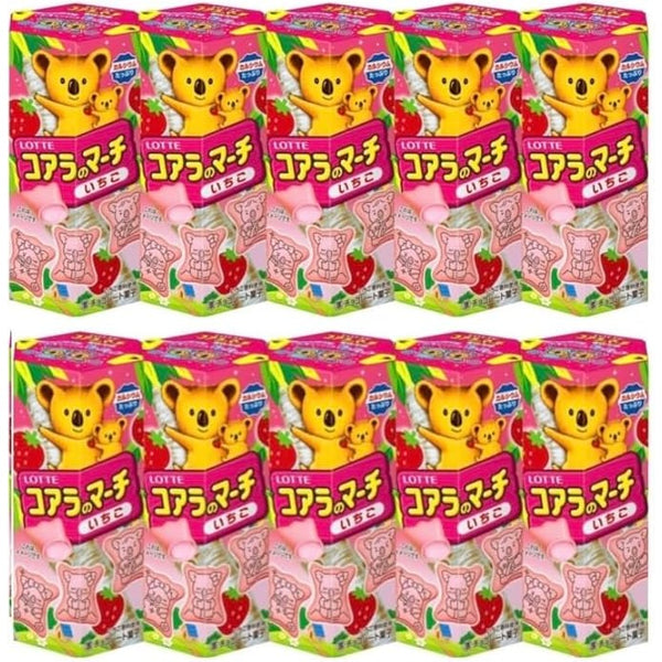 Lotte Koala no March Strawberry 40th Anniversary Edition (Chocolate) 10 pack - Tokyo Sakura Mall