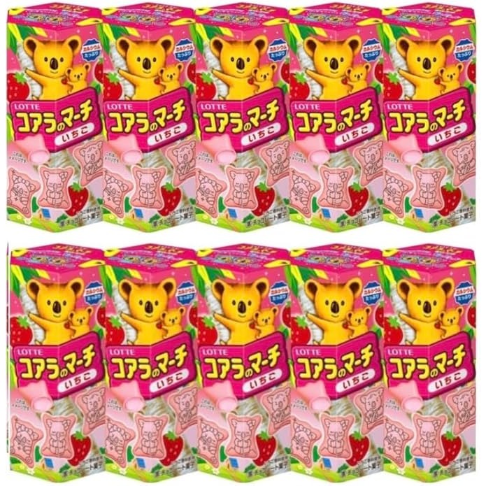 Lotte Koala no March Strawberry 40th Anniversary Edition (Chocolate) 10 pack - Tokyo Sakura Mall